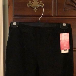 Suede black ribbed leggings in youth XL.